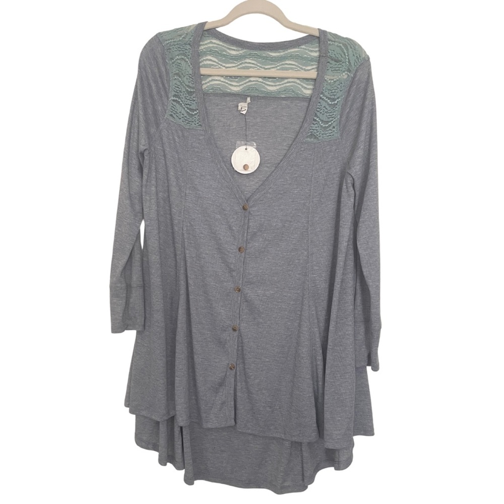 En Creme Henley and Lace dress/tunic